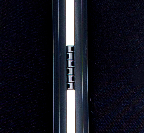 静科 SSP 自立式吸音パネル SDM-900（900×900mm）：パネル連結部の蝶番のアップ｜メーカー公式写真